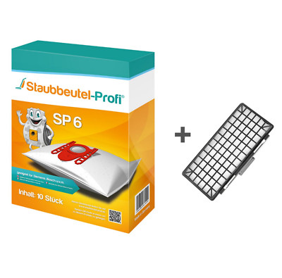 10 Staubsaugerbeutel + 1 HEPA-Filter geeignet für Siemens VSQ8532S