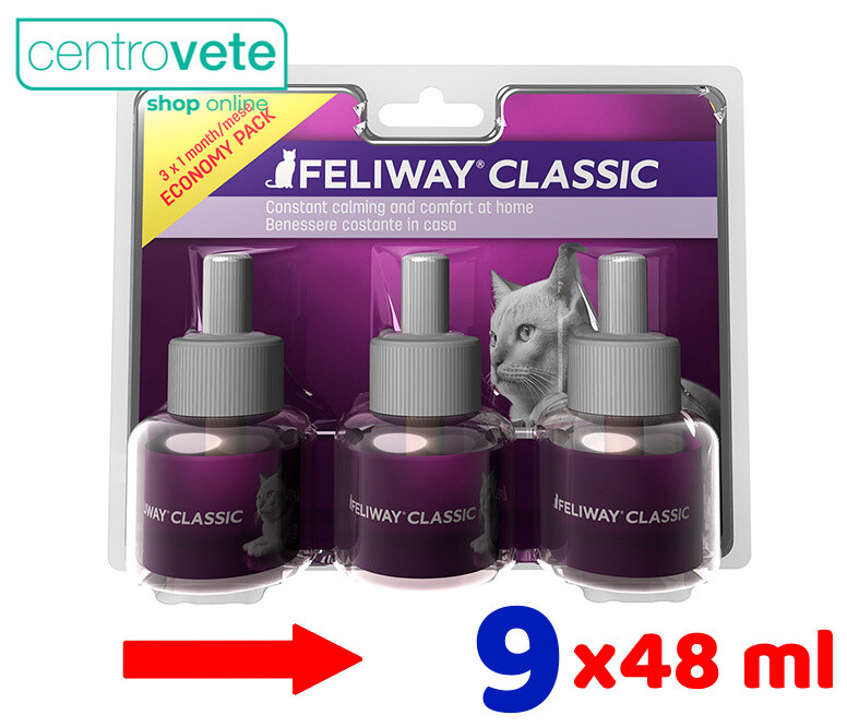 FELIWAY CLASSIC 3 - 6 - 9 Ricariche da 48 ml – Feromoni GATTI che stanno in casa: 3 CONFEZIONI/Liquido img 2