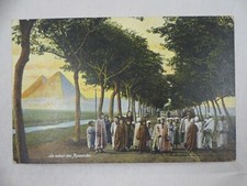 1910 Egyptian Postcard Le retour des Pyramides The Return of the Pyramids Egypt