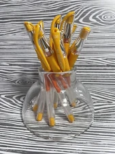 10 x Uni-Ball Signo DX UM-151ND Roller Ball Pen 0.38mm Gel Ink, GOLDEN YELLOW