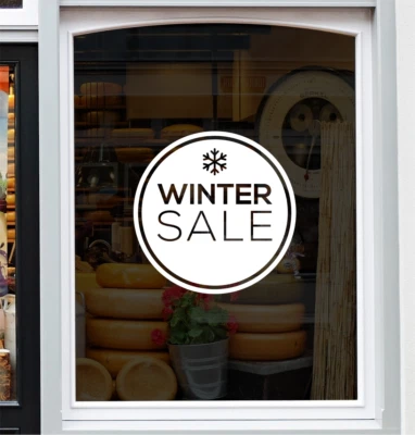 38K VINYL GRAPHICS WINTER SALE Sticker Shop Window Display Self Adhesive Decal