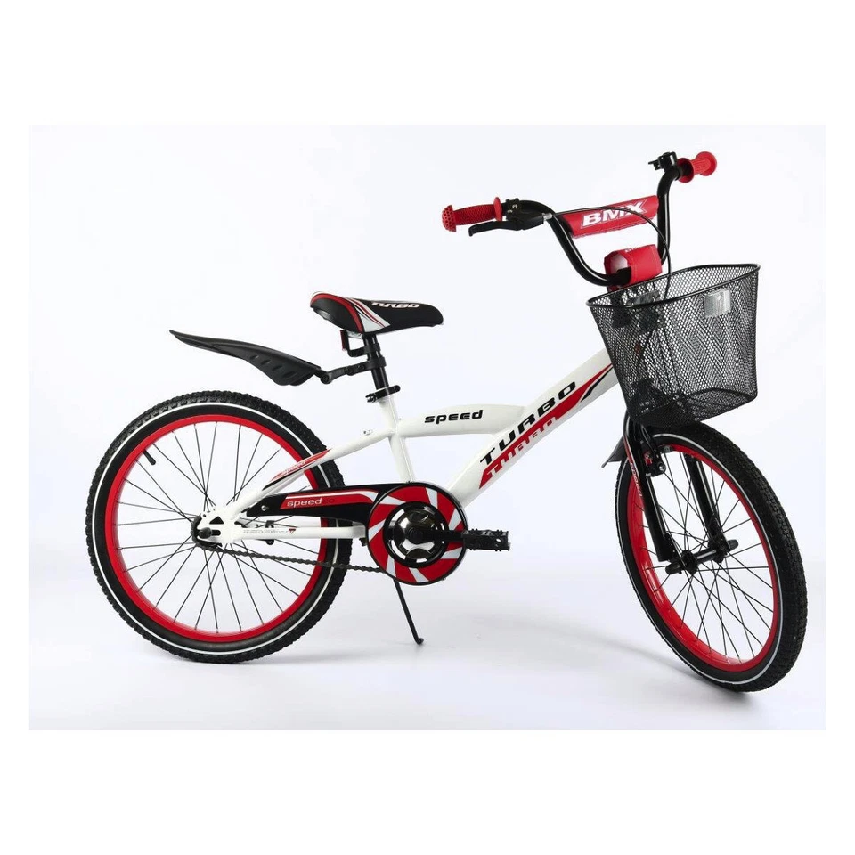 BMX 20" Kinderfahrrad Jungen & Mädchen Fahrrad Kinderrad Spielrad Bike Weiß/Rot - Bild 3 von 4