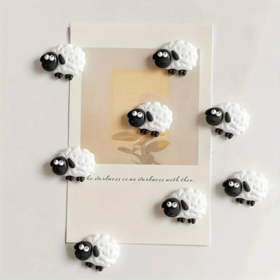 8 tlg Set Magnete Schaf Sheep Kühlschrank Shaun Weide Bauer