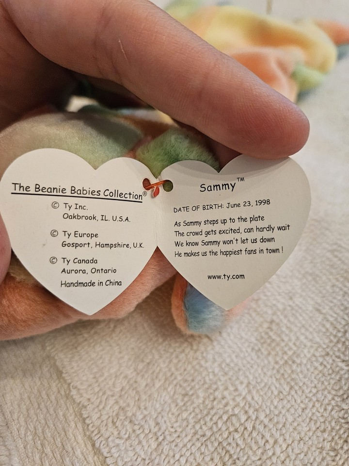 Ty Beanie Baby Sammy Plush Toy (4215) 1998 eBay