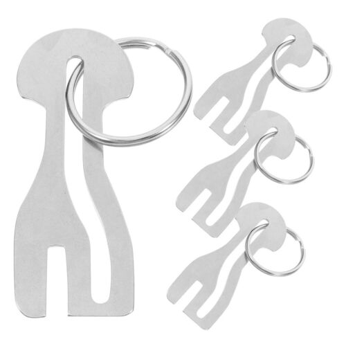 4 Pcs Token Keychain Supermarket Trolley Metal for Change Men and Women Baby