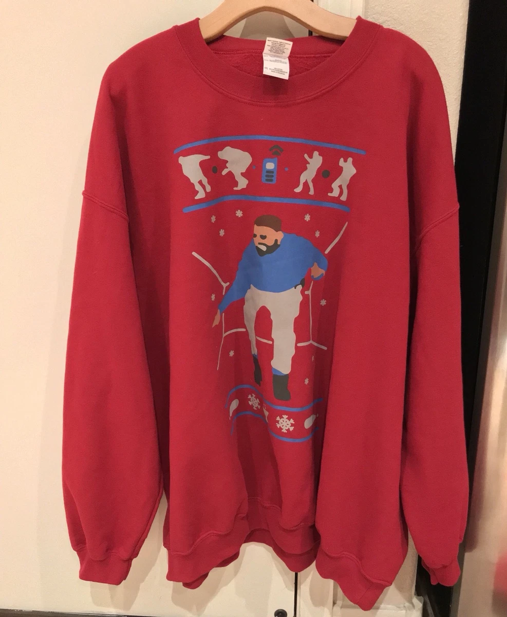 Drake Hotline Bling Ugly Christmas Sweater Sweatshirt Mens Size