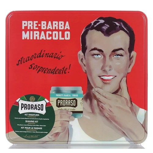 PRORASO SET GINO VINTAGE COLLECTION SAPONE PRE BARBA DOPOBARBA AFTER SHAVE - Foto 9 di 10