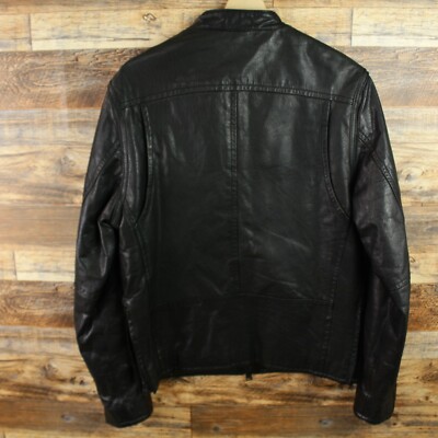 LEVIS Cafe Racer Mens Genuine Leather Jacket Size S Motorcycle