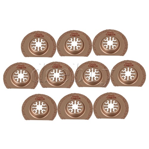 10pcs 63mm Semi-circular Oscillating Carbide Grout Rasp Saw Cutting ...