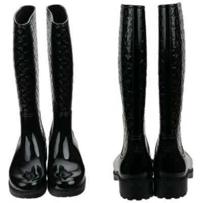 Louis Vuitton Bottes Longues En Cuir Verni Noir 38 Femme - Photo 1/4