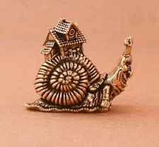 Brass Snail Figurine Small Animal Statue Table Office Home Decoration Toy Gifts