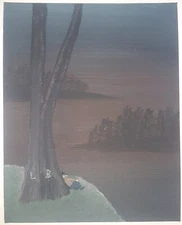 A Cowboy's Final Sunset 8x10" Canvas Painting by Leland Butler - Western Art