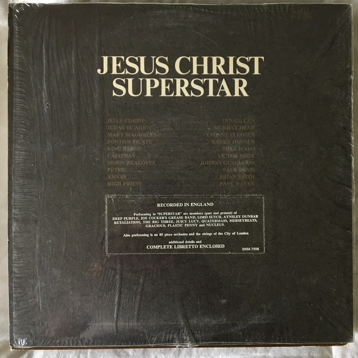 Jesus Christ Superstar Vinyl Album LP 1970 DXSA 7206 Rock Opera
