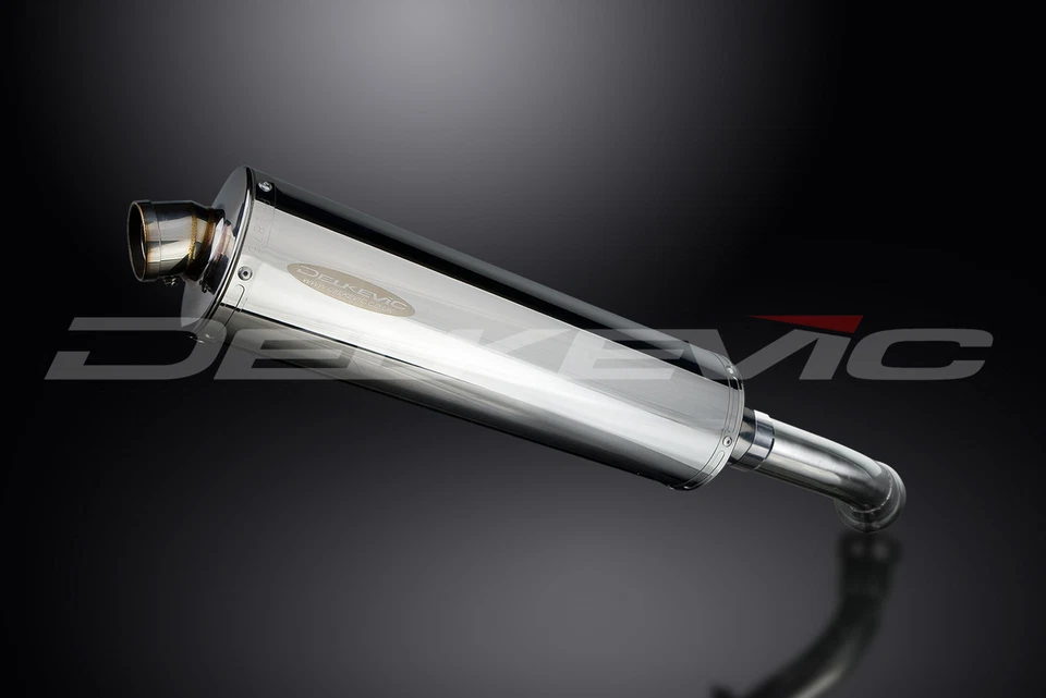 BMW K1200R 2005-2009 Delkevic Slip On 18" Oval Stainless Exhaust Muffler Kit - Image 2 of 4