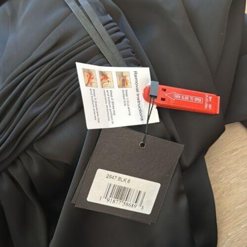 FRONT TWIST PUFF SLEEVE DEEP V JUMPSUIT MAC DUGGAL Size 6 - Picture 4 of 6