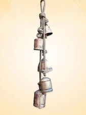 5 Rustic bells Wind Chime Indoor Outdoor Patio Garden Décor India Metal Chimes