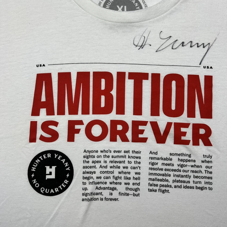 Hunter Yeany F1 Racing IndyCar GP Signed T-shirt Memorabilia XL - Image 2 of 4