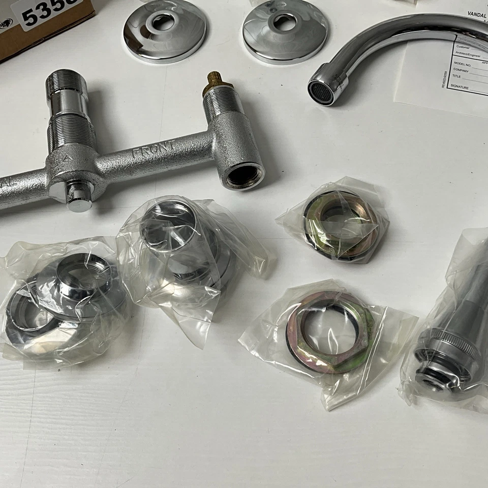 Just Manufacturing J-1174-KS Double Handle Kitchen Faucet CHROME {WHSE2.26A3} - Image 3 of 4