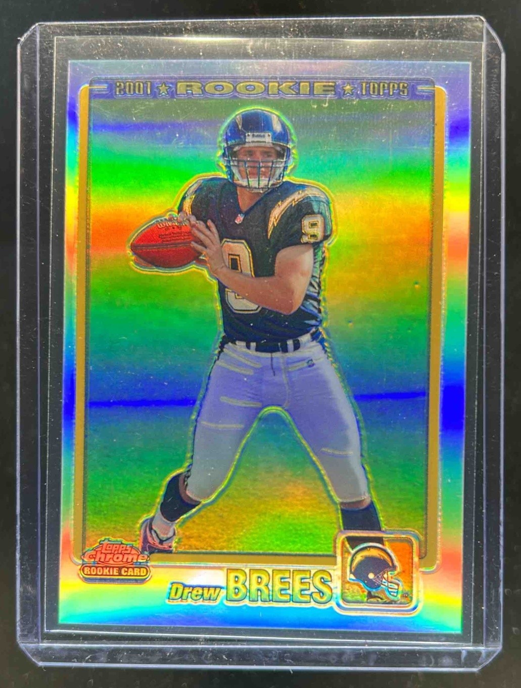 2001 Topps Chrome Drew Brees Refractor Rookie RC #133/999 Chargers