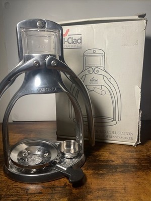 Vintage All-Clad Presso Espresso Manual Shot Machine (ROK Predecessor) Used