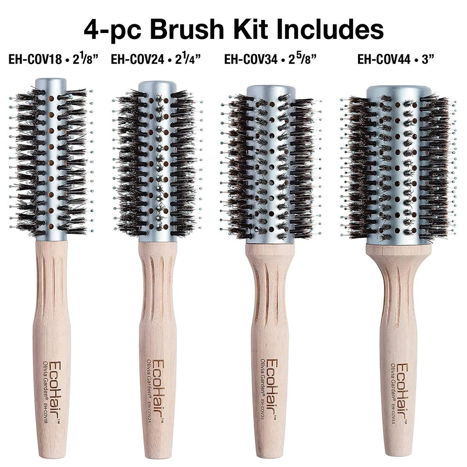 Bamboo Hairbrush Set - Shine & Frizz Control - Image 4 of 4