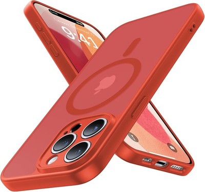 Magnetic for iPhone 15 Pro Max Case, Upgraded Shockproof Slim Translucent Matte