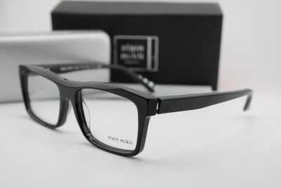 NEW ALAIN MIKLI A03130 003 BASTIE BLACK MARBLE AUTHENTIC EYEGLASSES 55-18