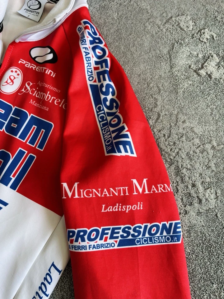 Vintage BIKE Parentini Team Ladispoli PRO Cycling Long Sleeve Men's Jersey ITALY - Image 4 of 4