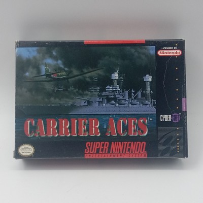 SNES Super Nintendo Carrier Aces Empty Box Only No Game No Manual 