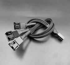 4 Pin 1 to 3 Way Cooling Fan PWM Splitter Adapter Power Cable Hub 2Pack 