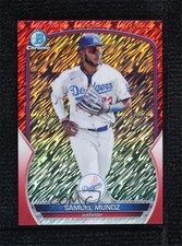 2023 Bowman Chrome Prospects Red Shimmer Refractor 8/10 Samuel Munoz 0o48