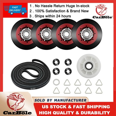 #ad Dryer Repair Belt Rollers For Kenmore Elite Smartheat Quiet Pak 9 He4 110 Series $21.99