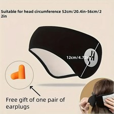 A Cotton Eye Mask With Noise Cancelling Earmuffs And Earplugs
