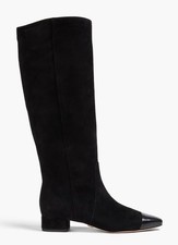 Veronica Beard Cecile Suede and Leather Knee Boots