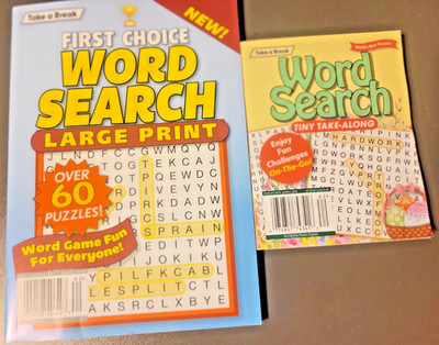 1st Choice Word Search Large Print by Take-A-Break  + Free Tiny Take-Along Book