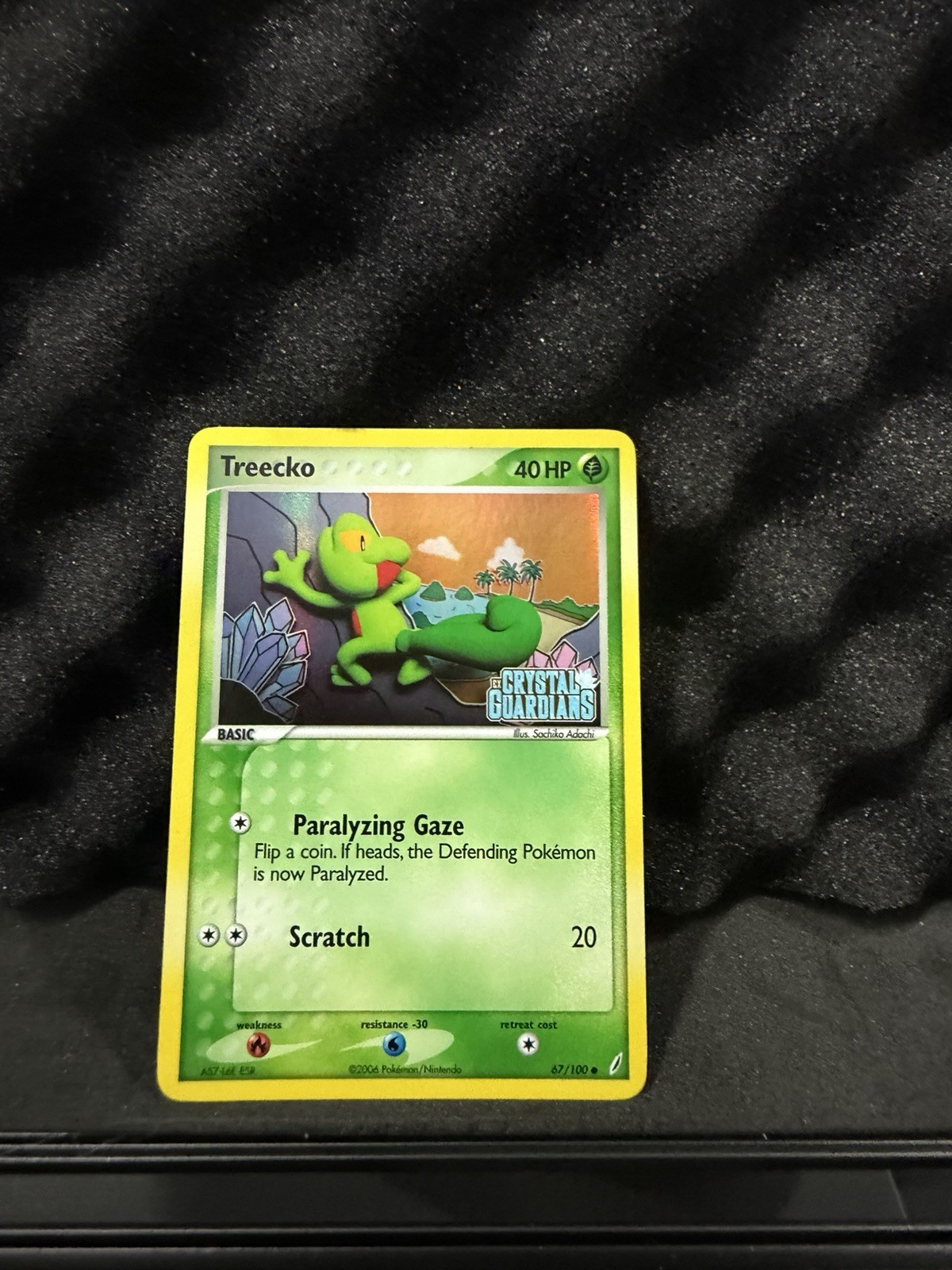 Treecko Reverse Holo EX Crystal Guardians STAMPED 67/100 NM