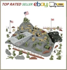 BMC WW2 Iwo Jima Plastic Army Men - Island, Tanks Soldiers 72pc Playset
