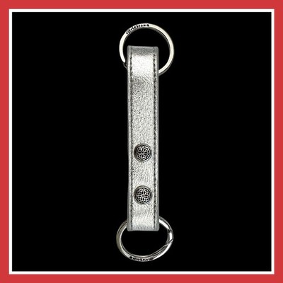 Brighton Keychains Brighton FERRARA Valet Leather Strap Key Fob Keychain SILVER NWT | eBay