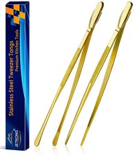 JETKONG 2 Pcs 12Inch Cooking Tweezers Stainless Steel Food Tweezers Kitchen T...
