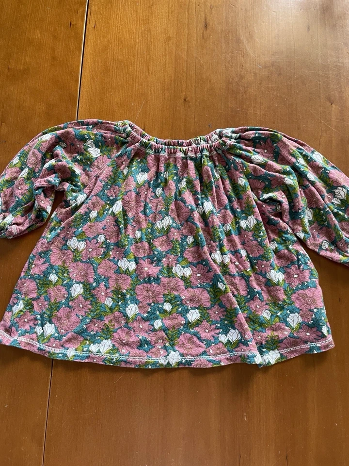 Top e leggings Milkbarn verde/rosa floreale bambù usato in ottime condizioni - 6-12Mos - Immagine 4 di 4