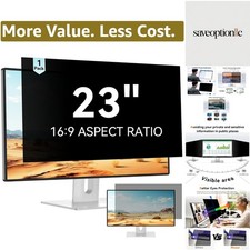 23 Inch Computer Privacy Screen Filter for 16:9 Widescreen Monitor, Anti Glar...
