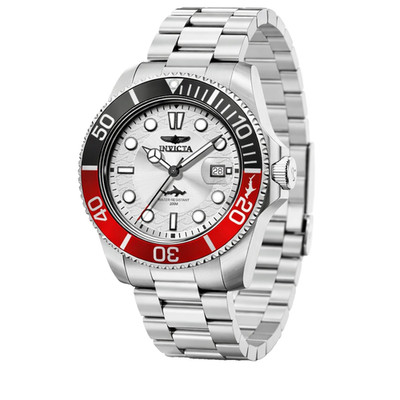 NEW Invicta Pro Diver Men 42mm Japan Quartz Silver Dial SS Date
