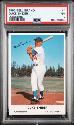 Duke Snider #4 1962 Bell Brand Dodgers card