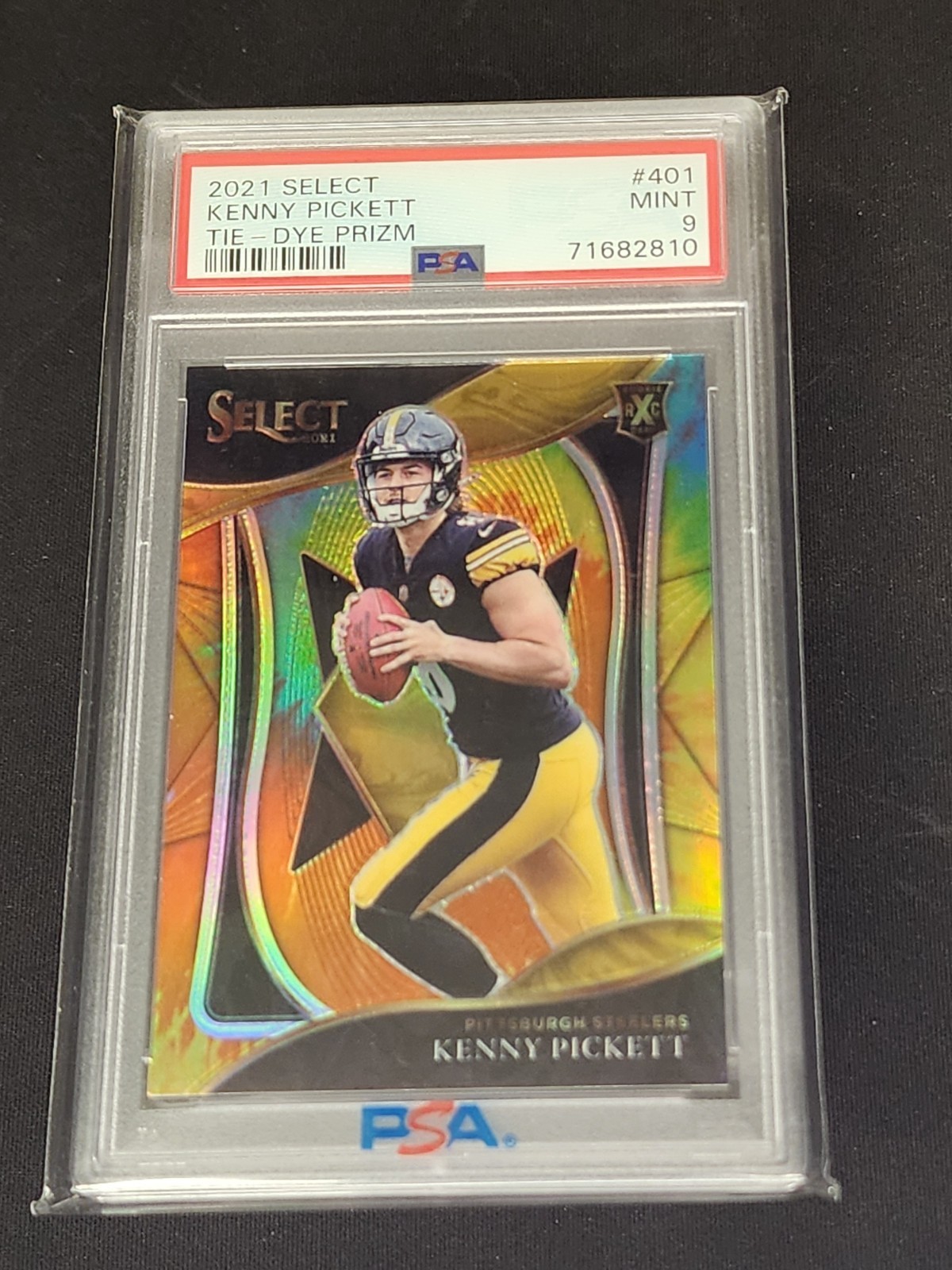 Kenny Pickett 2021 Select XRC Tie-Dye /25 #401 PSA 9