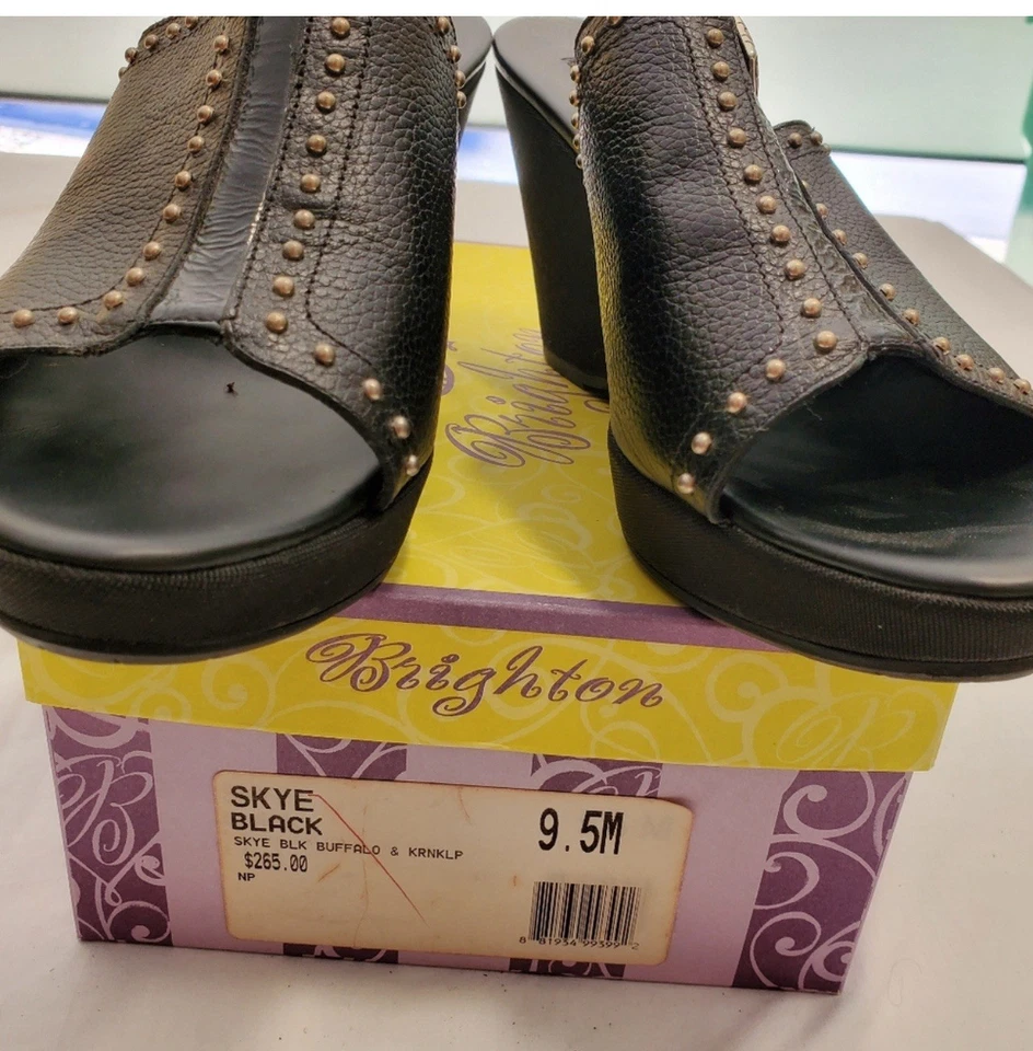 BRIGHTON SKYE Cuña Plataforma Tacones ZAPATOS Talla 9.5 M con caja Foto 3 de 4