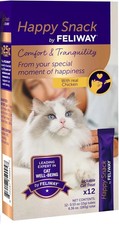 Feliway Happy Snack Cat Treats 12 Pack Lickable Pur e Real Chicken 0.5oz EXP2027