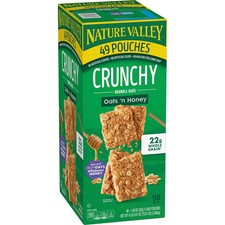 Nature Valley Oats 'n Honey Crunchy Granola Bars 49 ct. 1 Box Fast Shipping