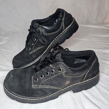 Skechers Y2K Square Toe Chunky Shoes Womans 10 Black Leather Oxford SN45120