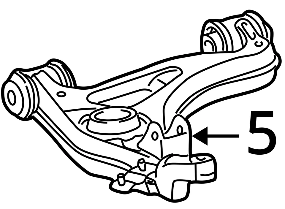 1997 Mercedes-Benz C280 FRONT LOWER CONTROL ARM Left 1127083 Foto 4 de 4