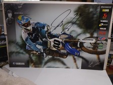 Vintage Supercross Autographed Poster Josh Hill Yamaha # 40 17" X 11"
